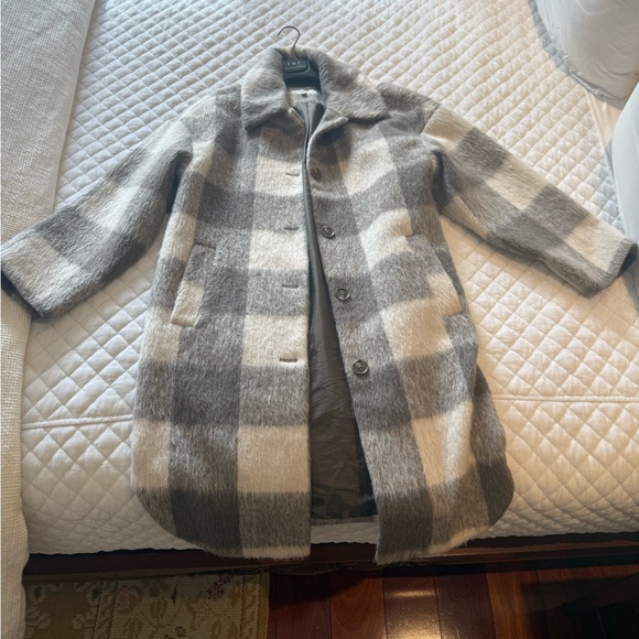 Na-Kd Jackets & Blazers - Chic Plaid Teddy Jacket in Gray and Cream